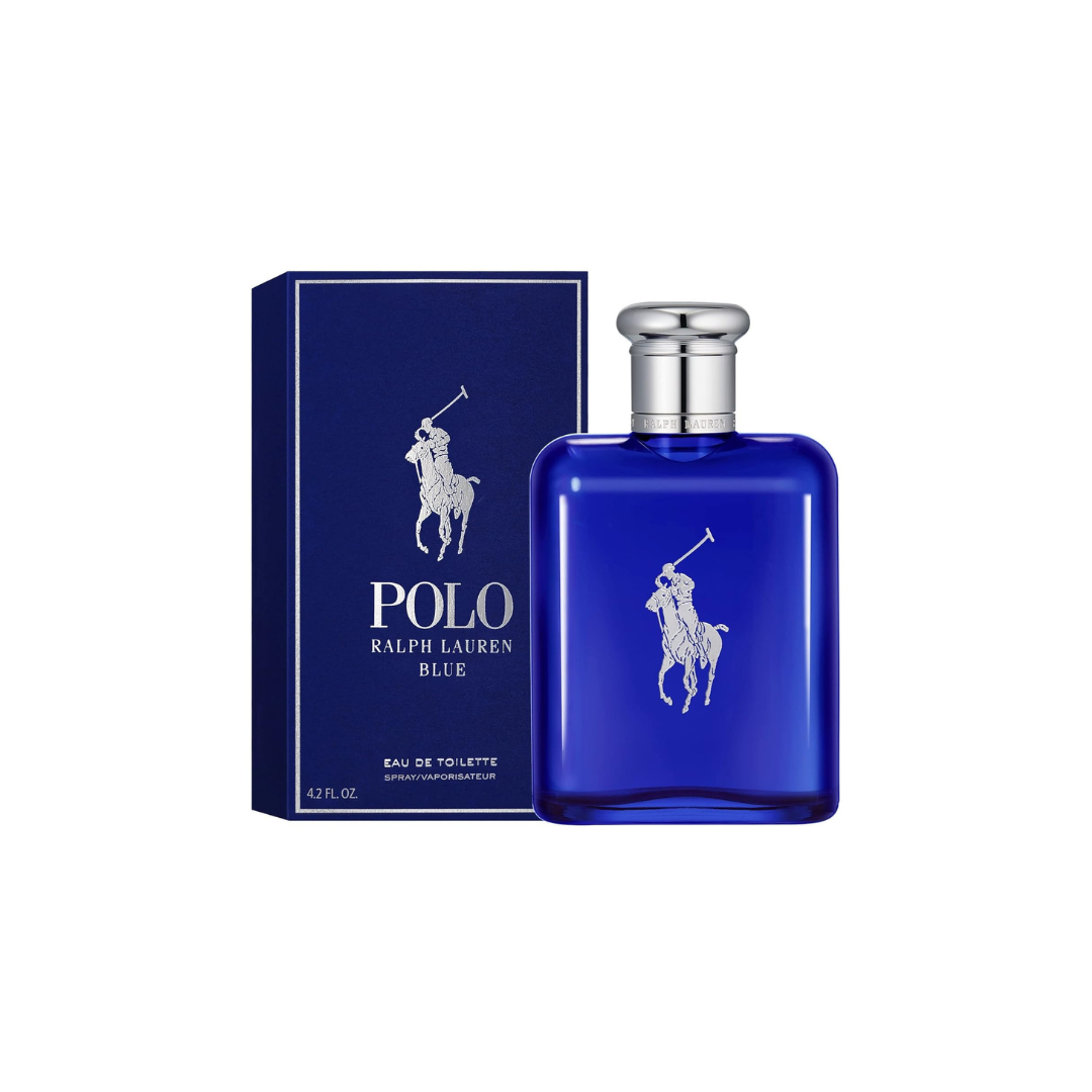 Ralph Lauren - Polo Blue - Eau de Toilette - Men's Cologne - Aquatic & Fresh - With Citrus, Sage, and Suede - Medium Intensity 125ml