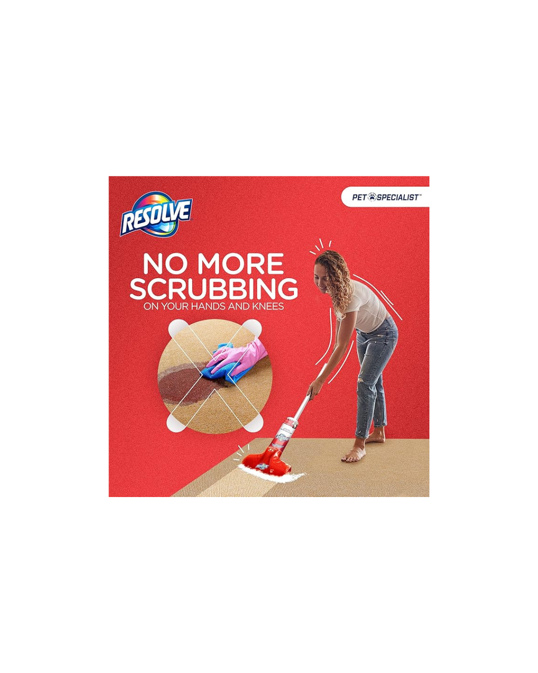 Resolve Pet Specialist Easy Clean Brushing Kit includes Heavy Traffic Foam Carpet Cleaner, 22oz