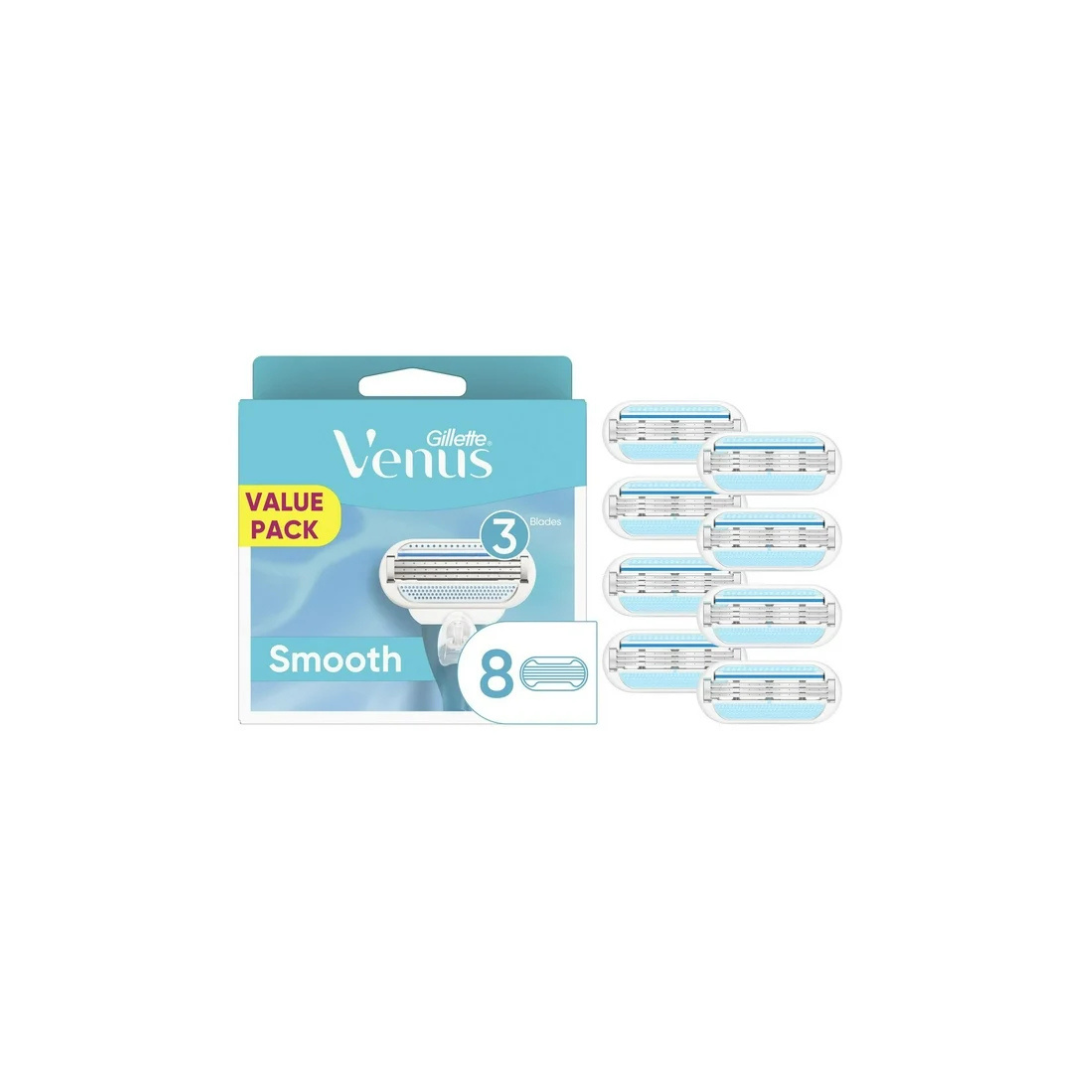 Gillette Venus Smooth Women's Razor Blade Refills, 8 Refills