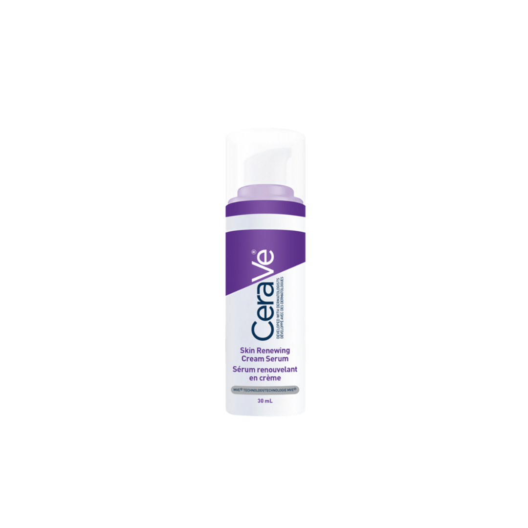 CeraVe Skin Renewing Nightly Exfoliating Treatment for Healthy Aging, Fine Lines, Wrinkles, Dullness and Pores. Face Serum with Glycolic Acid, Hyaluronic Acid & Ceramides. Developed with Dermatologists, Non-irritating, Fragrance-Free, 30ml