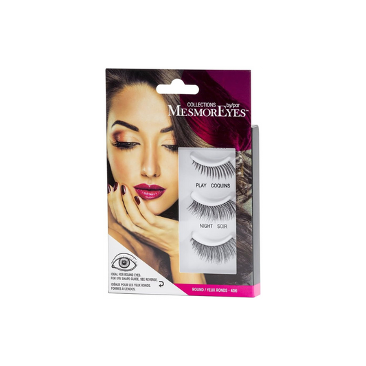 Collections by MesmorEyes False Eye Lashes for Your Unique Eye Shape, 3 Pairs of Lashes (Round Eyes)