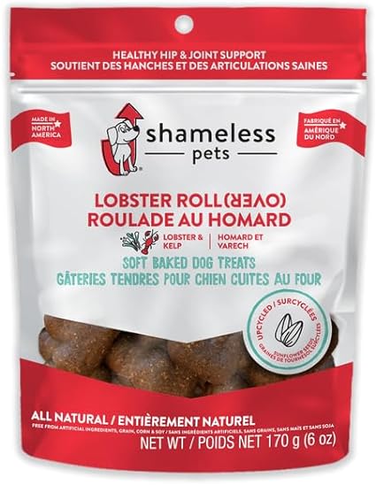 SHAMELESS PETS LOBSTER ROLL SOFT BAKED DOG TREATS 170G