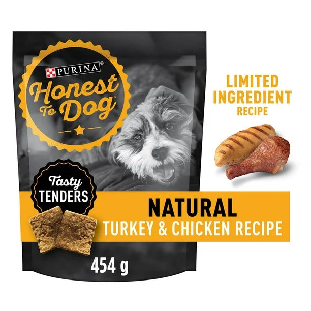 PURINA HONEST TO DOG TASTY TENDER TREATS 454G TURKEY & CHICKEN FLAVOR