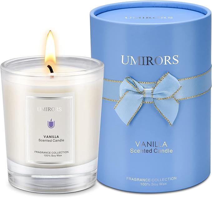 UMIRORS VANILLA SCENTED CANDLES FRAGRANCE COLLECTION 100% SOY WAX 230G ( BURNS FOR 65 HOURS