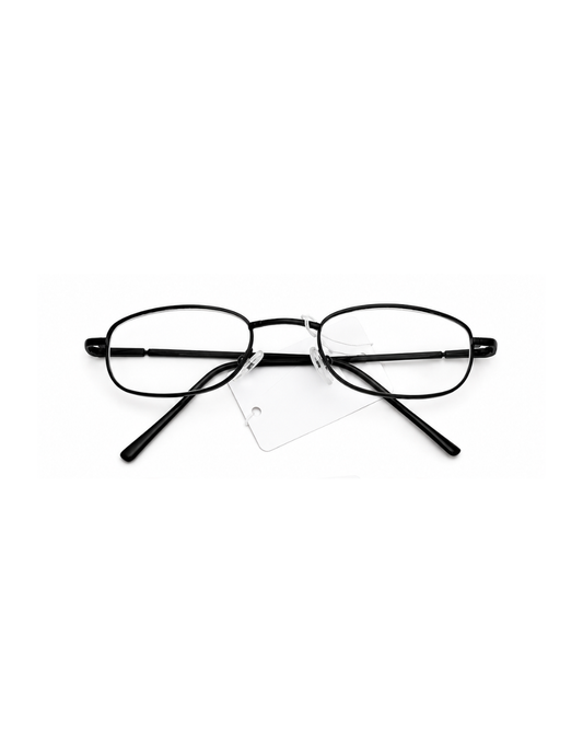 Slim Rectangle Metal Reading Glasses(Black)