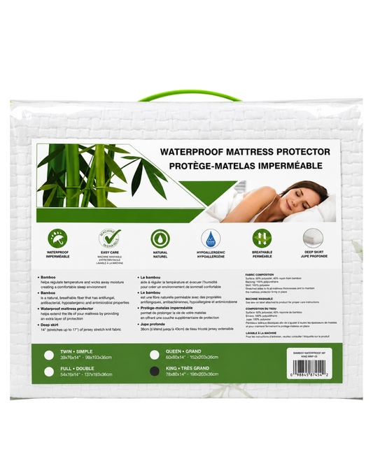 Bamboo Waterproof Mattress Protector(King)