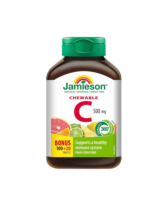 Jamieson Chewable Vitamin C – 120 Chewable Tablets (500mg)