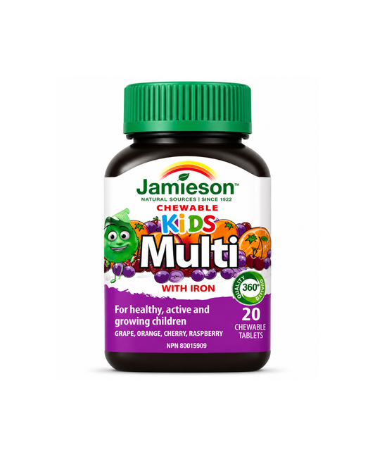 Jamieson Kids Multi with Iron – 20 Chewable Tablets