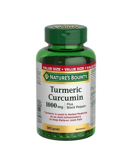 NATURE'S BOUNTY Turmeric Curcumin Plus Black Pepper, 1000 mg, 90 Capsules