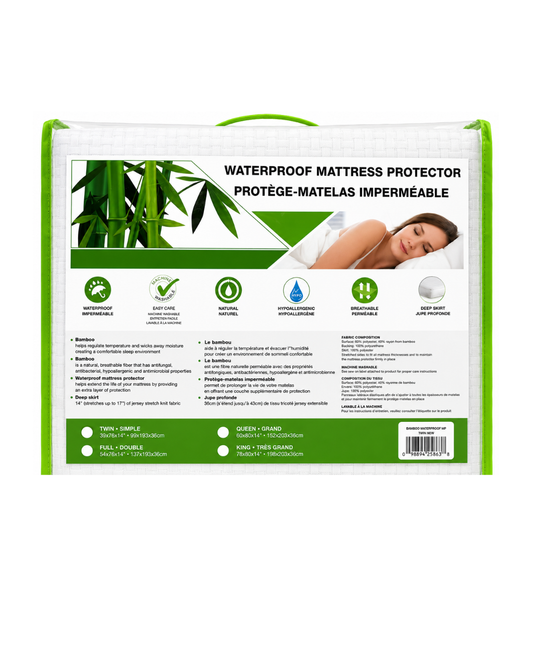Bamboo Waterproof Mattress Protector(Twin)