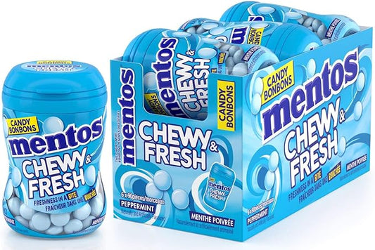 MENTOS CHEWY FRESH CANDY PEPERMINT FLAVOR FRESHNESS IN A BITE 90 CT MINTS 1PC