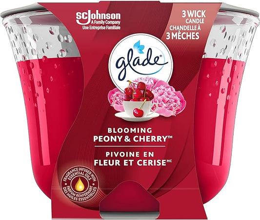 GLADE CANDLE BLOOMING PEONY & CHERRY LARGE SIZE CANDLE