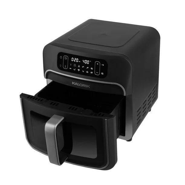 Kalorik Designer Series 7.5 QUART Air Fryer with Window, in Black Silver