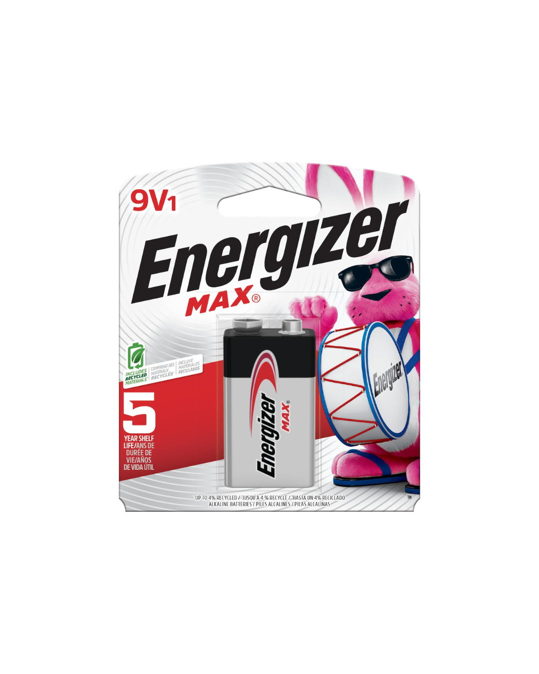 Energizer Energizer MAX 9V Batteries (1 Pack), 9 Volt Alkaline Batteries