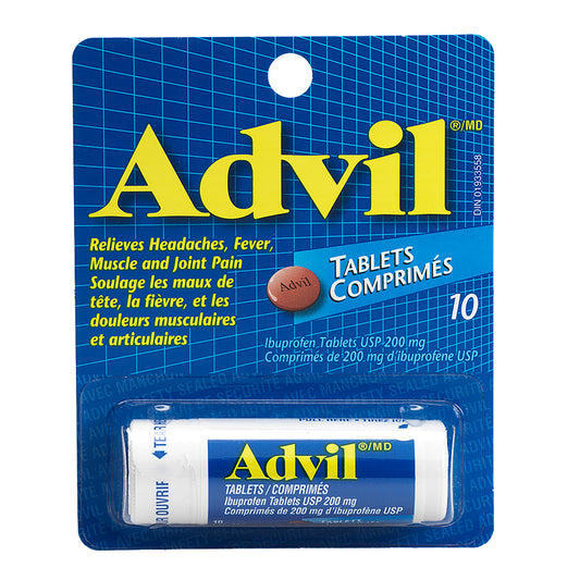 Advil Regular Strength Ibuprofen Tablets for Headaches and Pain Relief, 200 mg, 10 Count