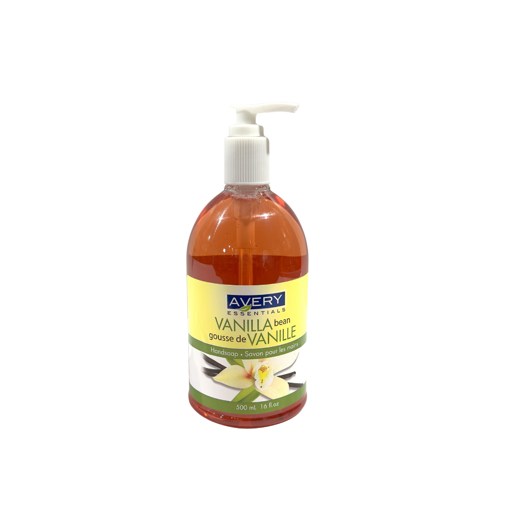 AVERY ESSENTIALS HAND SOAP 500ML PUMP VANILLIA SCENT MADE IN CANADA