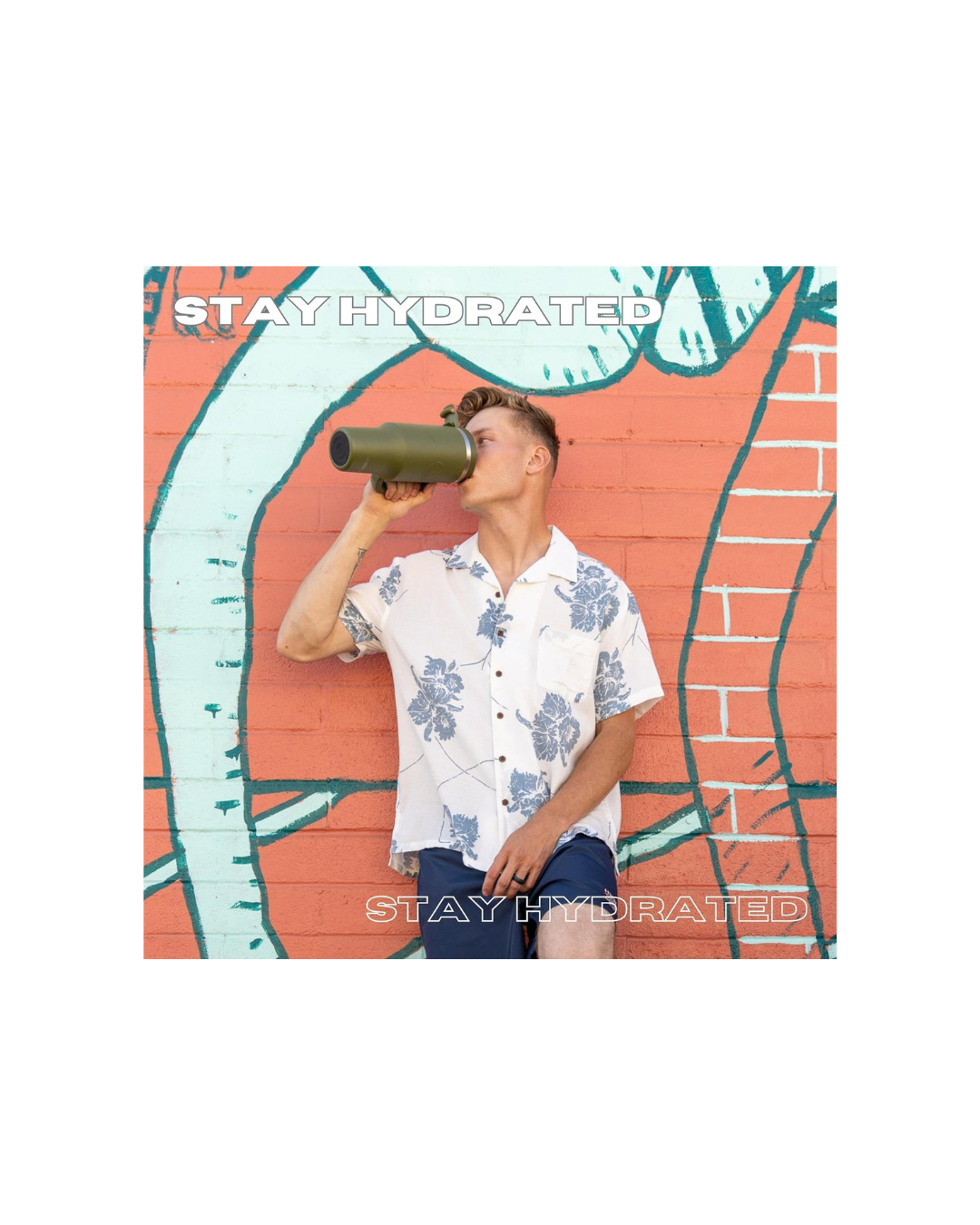 Tumbler with Handle and Straw | Leakproof Tumbler with Straw Insulated Travel Mug Fits Cupholders | Insulated Cup 40 oz Water Bottle with Straw Stainless Steel Tumbler - Army Green