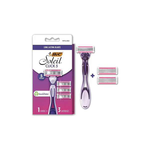 BIC SOLEIL CLICK 5 ( 3 CARTRIDGES AND 1 HANDLE)