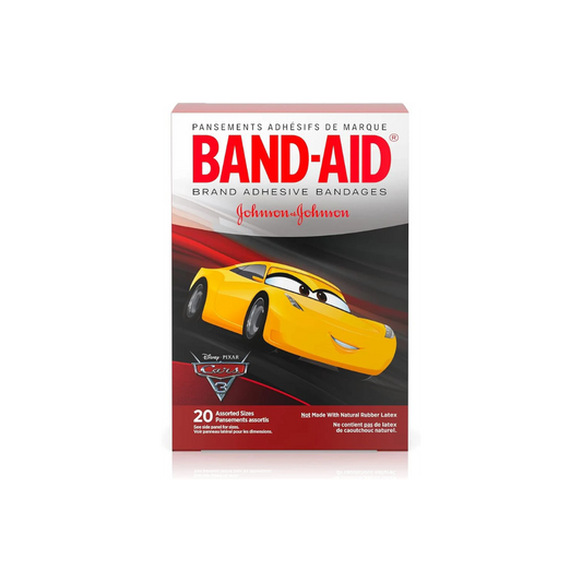Band-Aid Adhesive Bandages Pixar Cars 20 Assorted Size