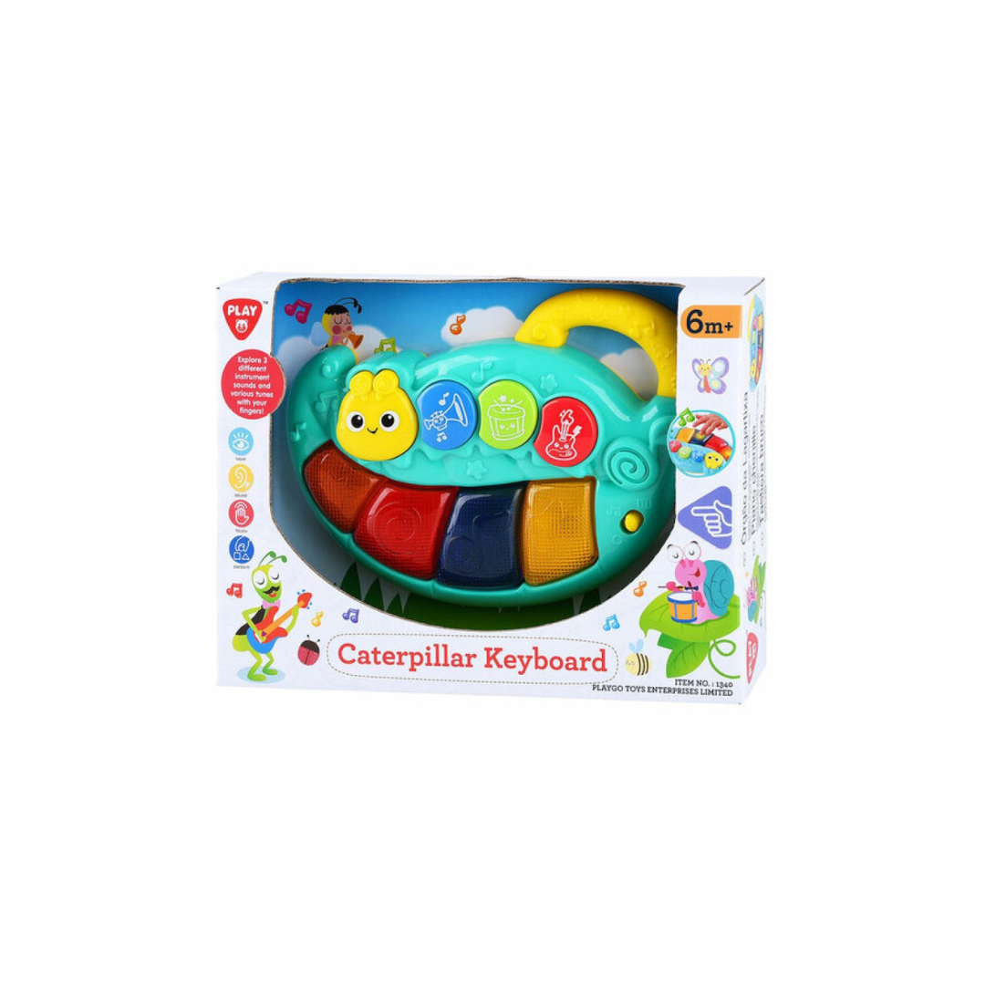 Caterpillar Keyboard, Lights up and Plays Music, Cute Caterpillar Shape, Enhances Memory Skills