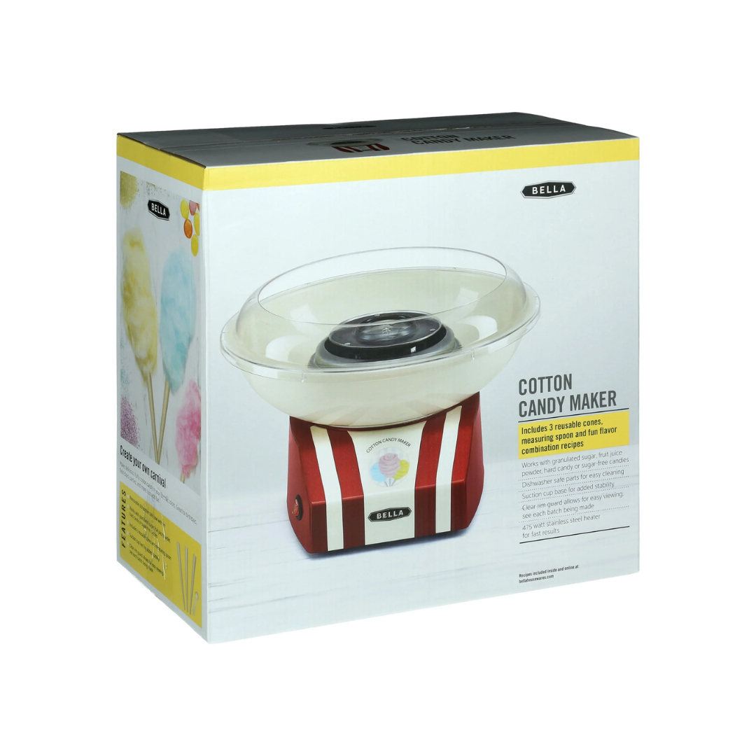 BELLA 13572 Cotton Candy Maker, Red and White