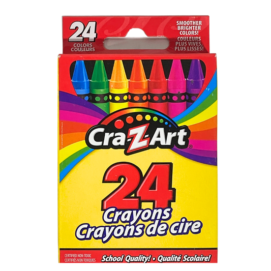 CRA Z ART 24 CRAYONS 24 COLOURS