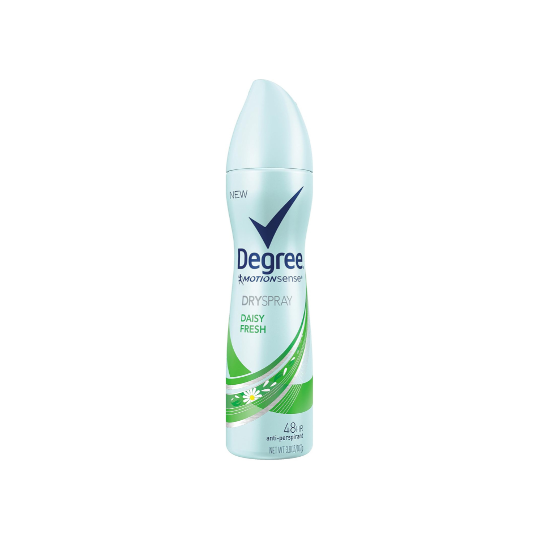 DEGREE LADIES BODY SPRAY DAISY FRESH SCENT 107G 48 HOUR PROTECTION MADE IN CANADA