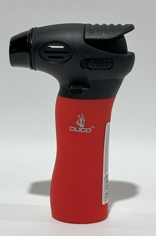 DUCO TORCH REFILLABLE LIGHTER, RED IN COLOUR