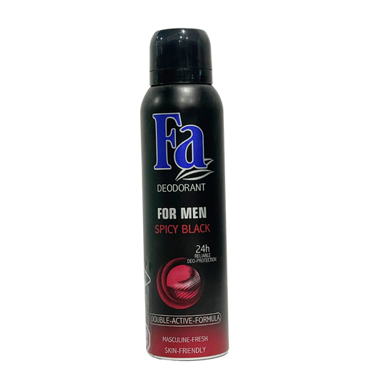 FA BODY SPRAY FOR MEN SPICY BLACK 24 HOUR RELIABLE DEODORANT PROTECTION