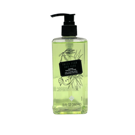 FRESH PEAR & ALOE SCENTED HAND SOAP RICH, FOAMING LATHER MOISTURIZES YOUR SKIN 384ML LUXTURY HAND SOAP MADE IN CANADA