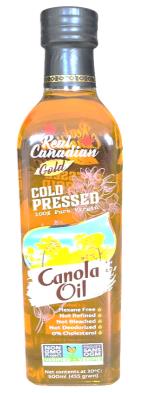 REAL CANADIAN CANOLA OIL 500ML 100% PURE CANOLA OIL ( GLASS BOTTLE)