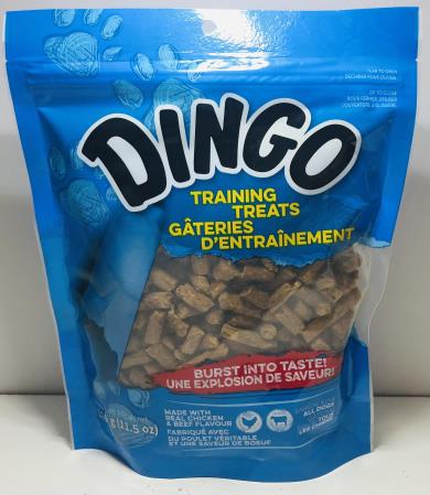 DINGO TRAINING TREATS 326G BAG BURST INTO TASTE MADE WITH REAL CHICKEN & BEEF FLAVOUR DOG SNACK