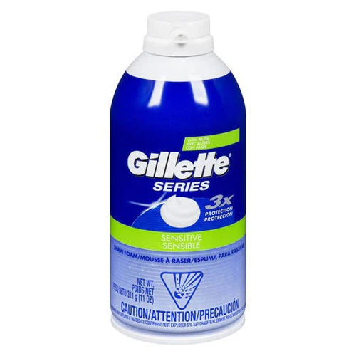 GILLETTE SHAVING FOAM WITH ALOE SENSITIVE 311g