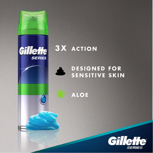 Gillette Series Shave Gel Sensitive With Aloe 198G