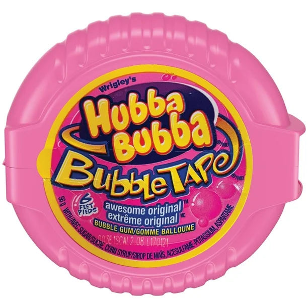 HUBBA BUBBA, Awesome Original Flavoured Bubble Gum, 56g, 1 Tape Roll, Hubba Bubba Tape Awesome Original_EN