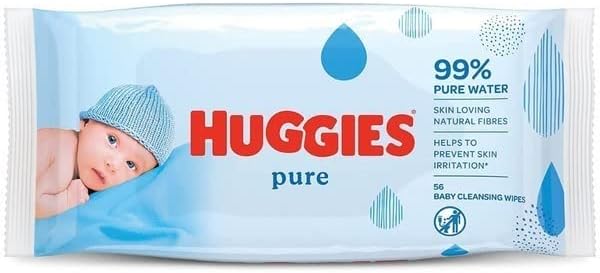 HUGGIES BABY WIPES 56CT PURE