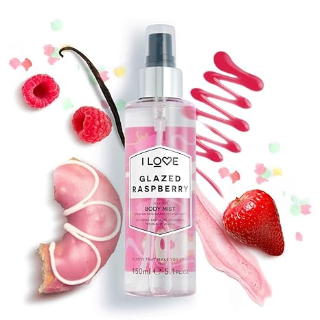 I LOVE Glazed Raspberry Scented Body Mist