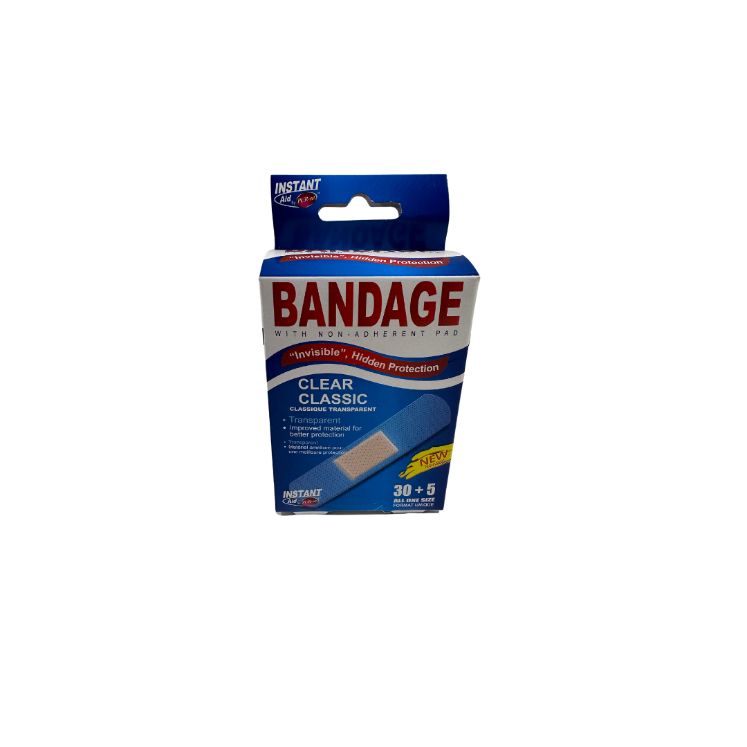 INSTANT AID CLEAR CLASSIC BANDAGE 30+5