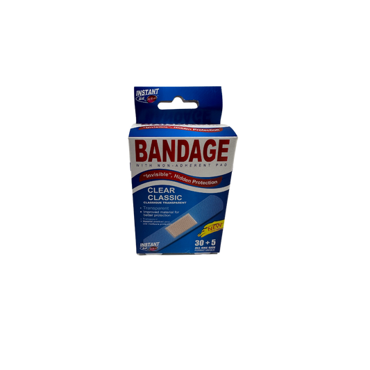 INSTANT AID CLEAR CLASSIC BANDAGE 30+5