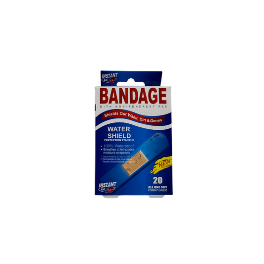 INSTANT AID WATER SHIELD BANDAGE 20 ALL ONE SIZE