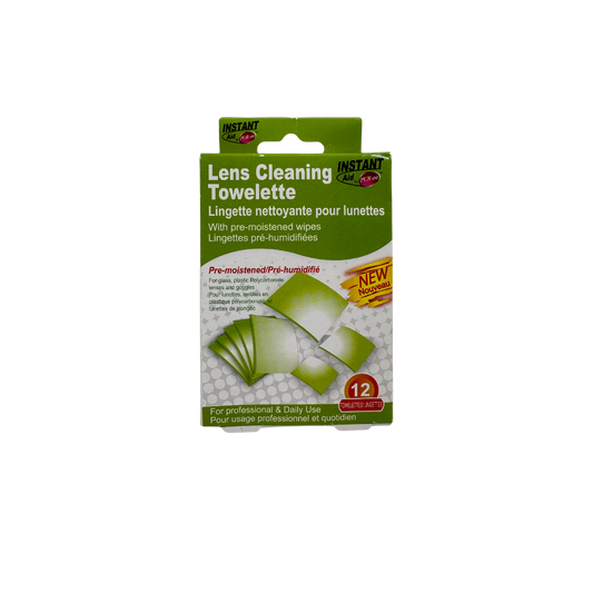 INSTANT AID LENS CLEANING 12 TOWELETTES