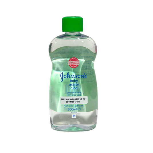 JOHNSON & JOHNSON BABY OIL 500ML WITH ALOE VERA