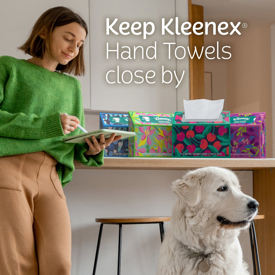 Kleenex Disposable Paper Hand Towels, 1 Box, 60 Towels per Box