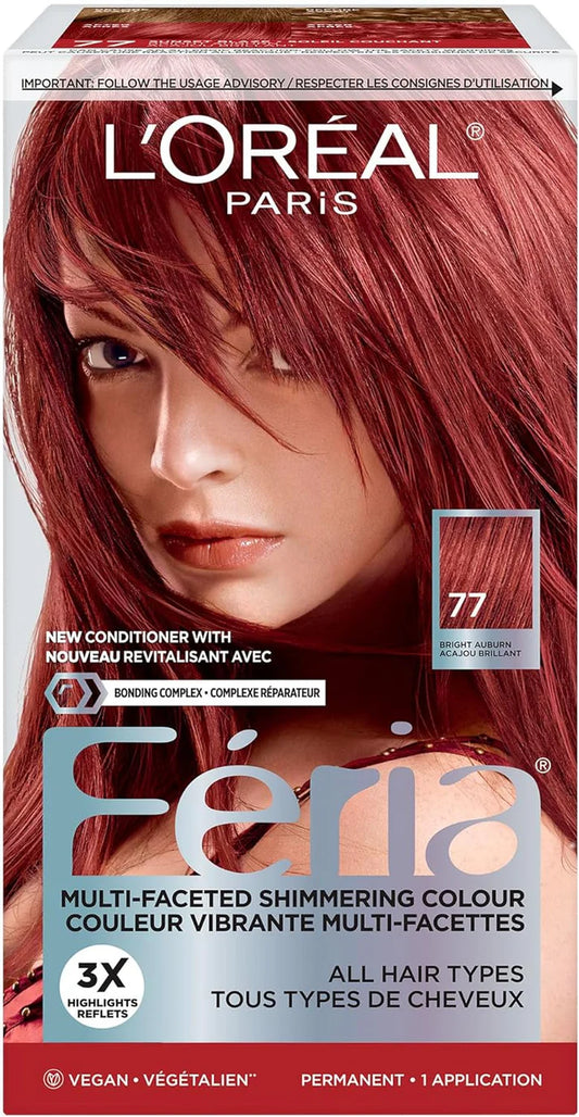 LOREAL FERIA BRIGHT AUBURN # 77 SHIMMERING COLOUR