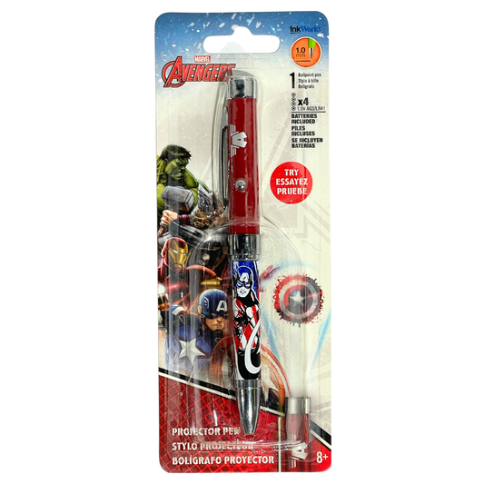 MARVAL AVENGERS BALL POINT PEN WITH PROJECTOR LIGHT BATTERIES INCLUDED