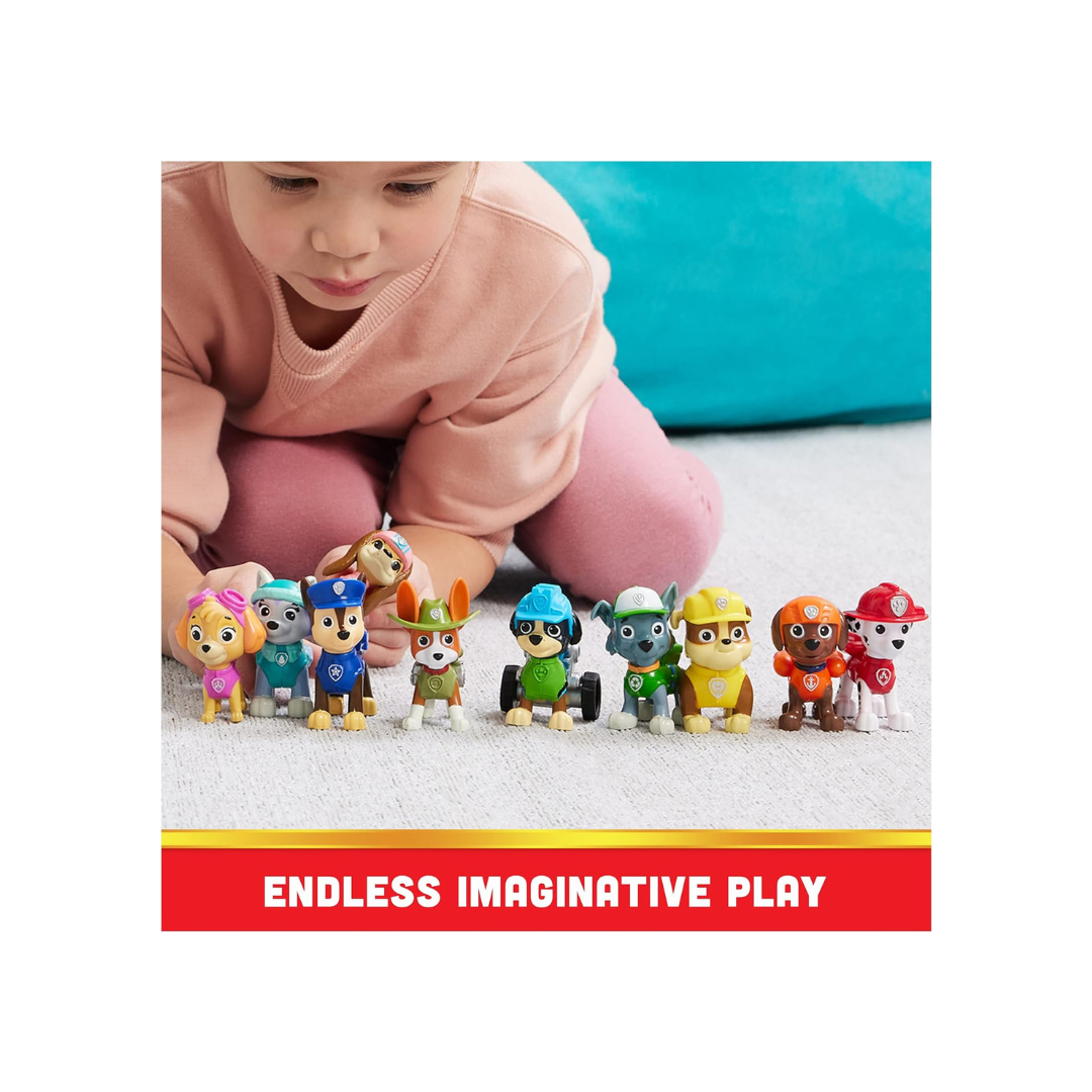 PAW Patrol, 10th Anniversary, All Paws On Deck Toy Figures Gift Pack with 10 Collectible Action Figures, Kids Toys for Ages 3 and up