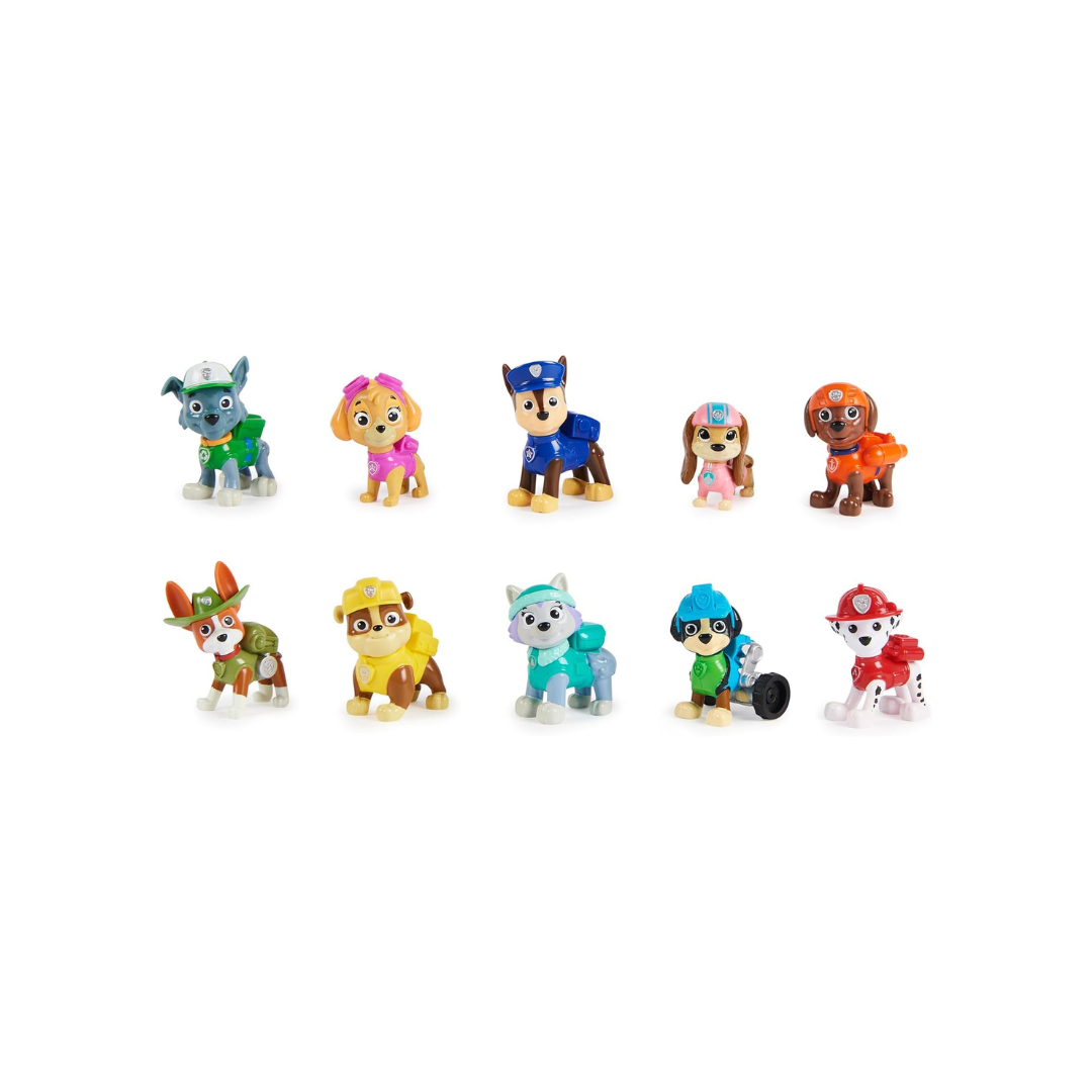 PAW Patrol, 10th Anniversary, All Paws On Deck Toy Figures Gift Pack with 10 Collectible Action Figures, Kids Toys for Ages 3 and up
