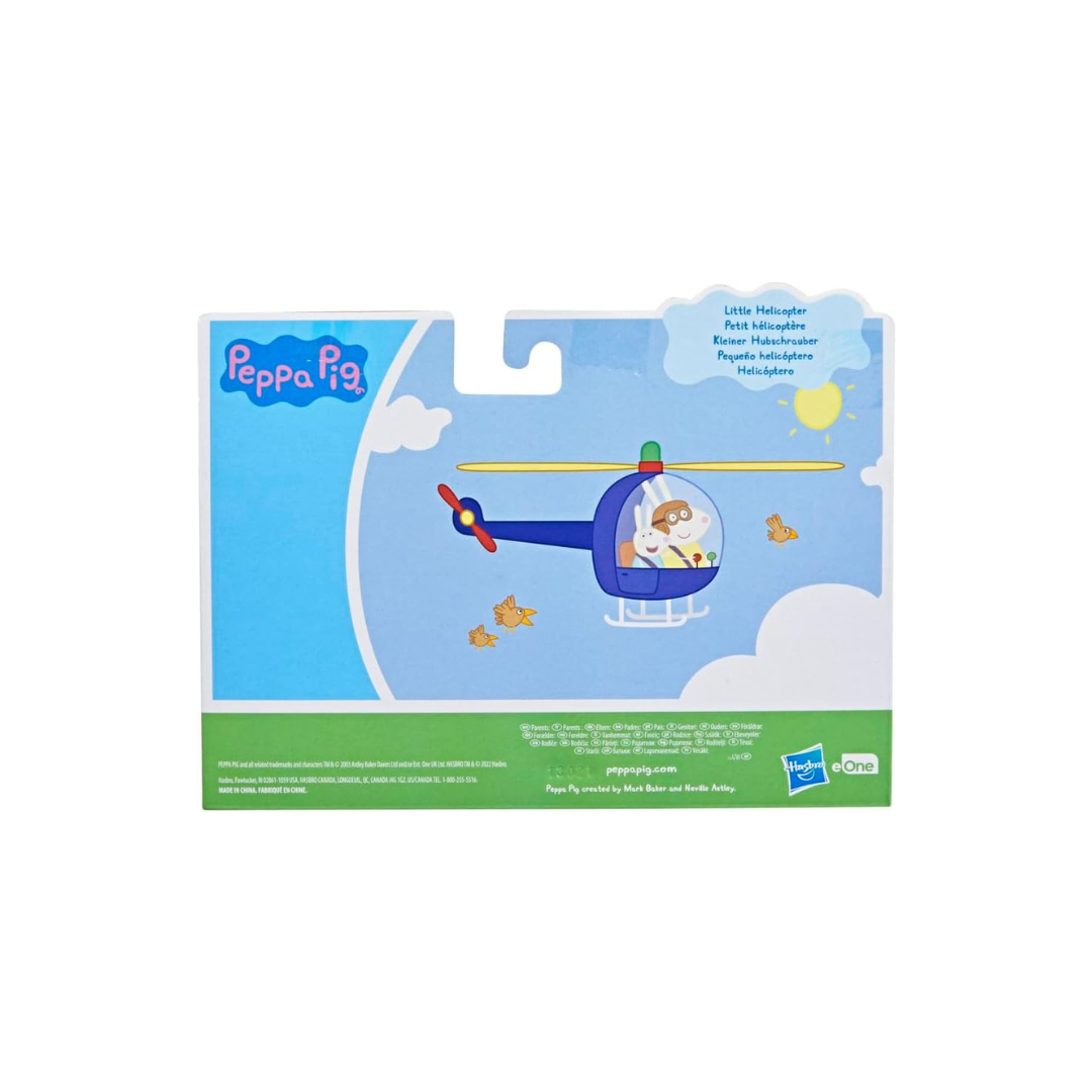 Peppa Pig Peppa's Adventures Little Helicopter Toy Includes 3-inch Rebecca Rabbit Figure, Inspired by The TV Show, for Preschoolers Ages 3 and Up