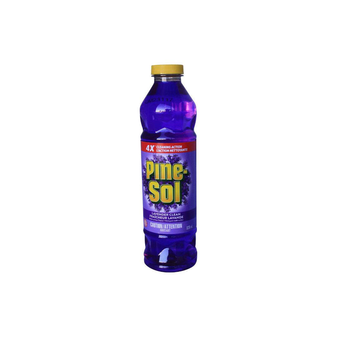 PINESOL LAVENDER 828ML ALL PURPOSE CLEANER KILLS 99.99% BACTERIA AND VIRUSES SAFE ON WOOD, PORCELAIN AND LAMINATE FLOORS