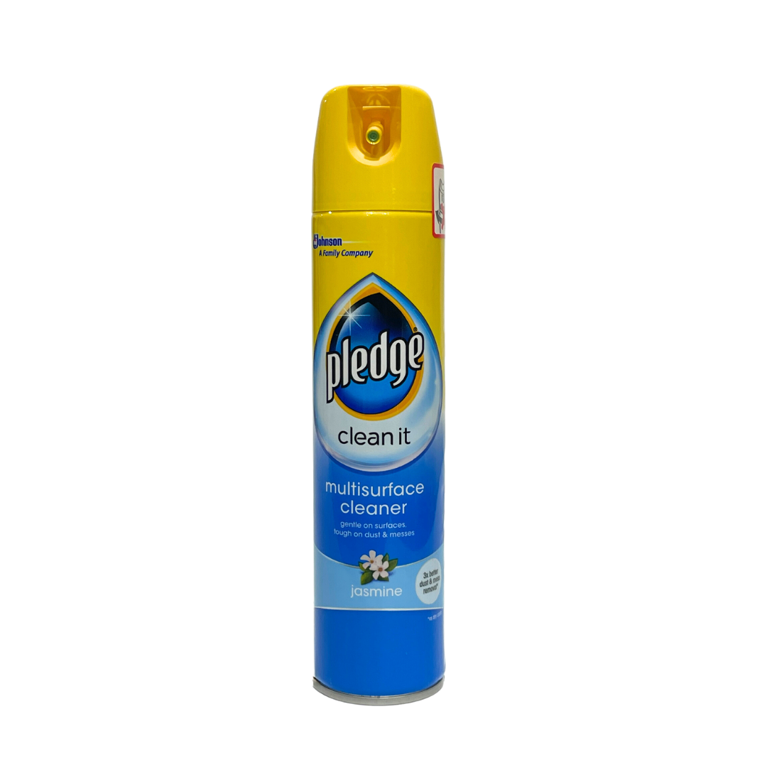 PLEDGE FURNITURE SPRAY 5 IN 1 MULTI- SURFACE STREAK FREE SHINMARKS 250ML FRESH JASMINE SCENTE REMOVES FINGERPRINTS AND